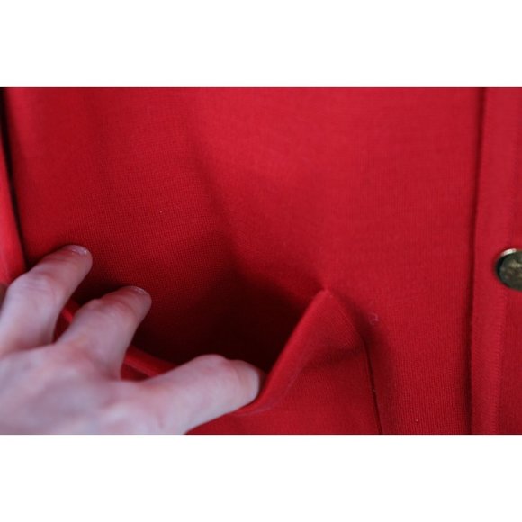 Vtg 90s St Croix Knits Mens Medium Dapper Wool Knit Pocket Cardigan Sweater USA - Picture 8 of 13